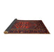 Sideview of Traditional Chestnut Brown Persian Rug, tr660