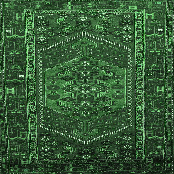 Square Persian Emerald Green Traditional Rug, tr660emgrn