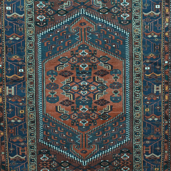 Machine Washable Persian Light Blue Traditional Rug, wshtr660lblu