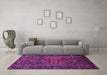 Machine Washable Persian Purple Traditional Area Rugs in a Living Room, wshtr660pur