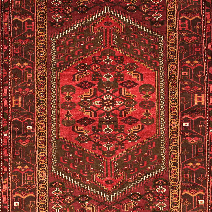 Serging Thickness of Machine Washable Persian Orange Traditional Area Rugs, wshtr660org
