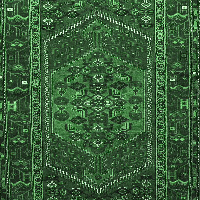 Machine Washable Persian Emerald Green Traditional Area Rugs, wshtr660emgrn