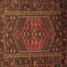 Square Machine Washable Persian Brown Traditional Rug, wshtr660brn