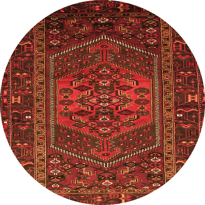 Square Persian Orange Traditional Rug, tr660org