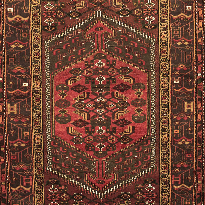 Machine Washable Persian Brown Traditional Rug, wshtr660brn