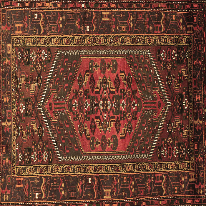 Square Persian Brown Traditional Rug, tr660brn