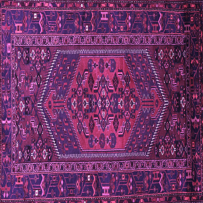 Square Machine Washable Persian Purple Traditional Area Rugs, wshtr660pur