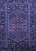 Machine Washable Persian Blue Traditional Rug, wshtr660blu