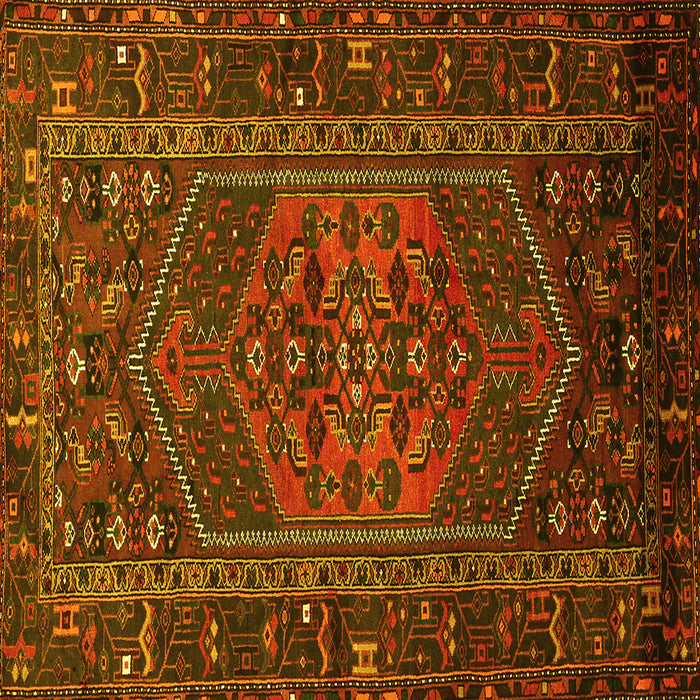 Square Persian Yellow Traditional Rug, tr660yw
