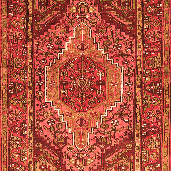 Serging Thickness of Machine Washable Persian Orange Traditional Area Rugs, wshtr661org