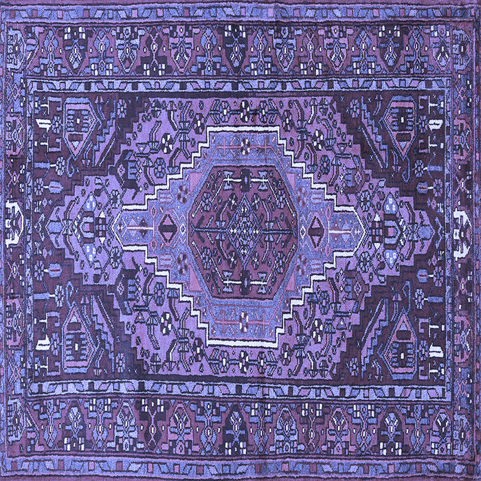 Square Persian Blue Traditional Rug, tr661blu