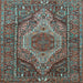 Square Persian Light Blue Traditional Rug, tr661lblu