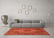 Machine Washable Persian Orange Traditional Area Rugs in a Living Room, wshtr661org