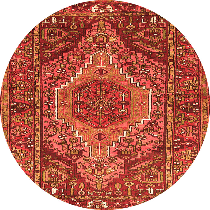 Square Persian Orange Traditional Rug, tr661org