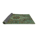 Sideview of Persian Turquoise Traditional Rug, tr661turq