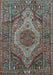 Machine Washable Persian Light Blue Traditional Rug, wshtr661lblu