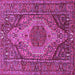 Square Persian Purple Traditional Rug, tr661pur