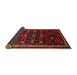 Sideview of Traditional Reddish Brown Persian Rug, tr662