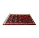 Sideview of Machine Washable Traditional Sepia Brown Rug, wshtr662