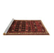 Sideview of Machine Washable Persian Brown Traditional Rug, wshtr662brn