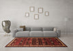 Machine Washable Persian Brown Traditional Rug in a Living Room,, wshtr662brn