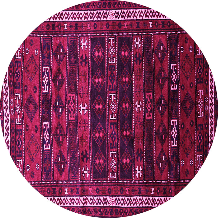 Round Persian Pink Traditional Rug, tr662pnk
