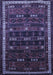 Machine Washable Persian Blue Traditional Rug, wshtr662blu