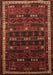 Machine Washable Persian Brown Traditional Rug, wshtr662brn