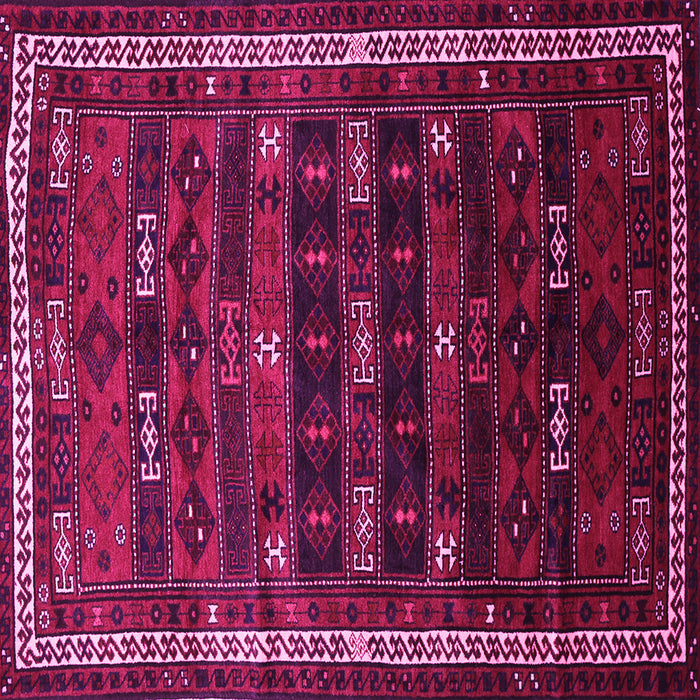 Square Machine Washable Persian Pink Traditional Rug, wshtr662pnk