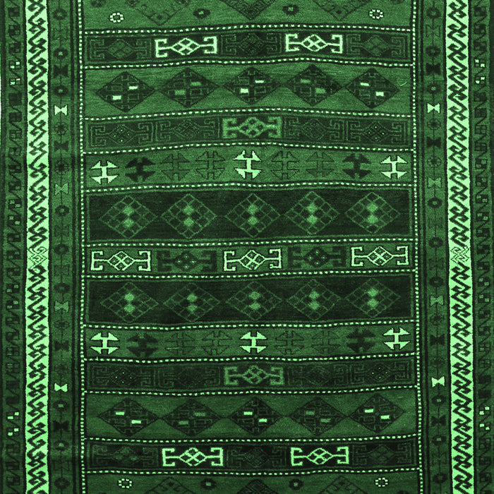 Machine Washable Persian Emerald Green Traditional Area Rugs, wshtr662emgrn