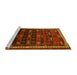 Sideview of Machine Washable Persian Yellow Traditional Rug, wshtr662yw