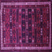 Square Persian Purple Traditional Rug, tr662pur