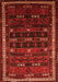 Serging Thickness of Machine Washable Persian Orange Traditional Area Rugs, wshtr662org