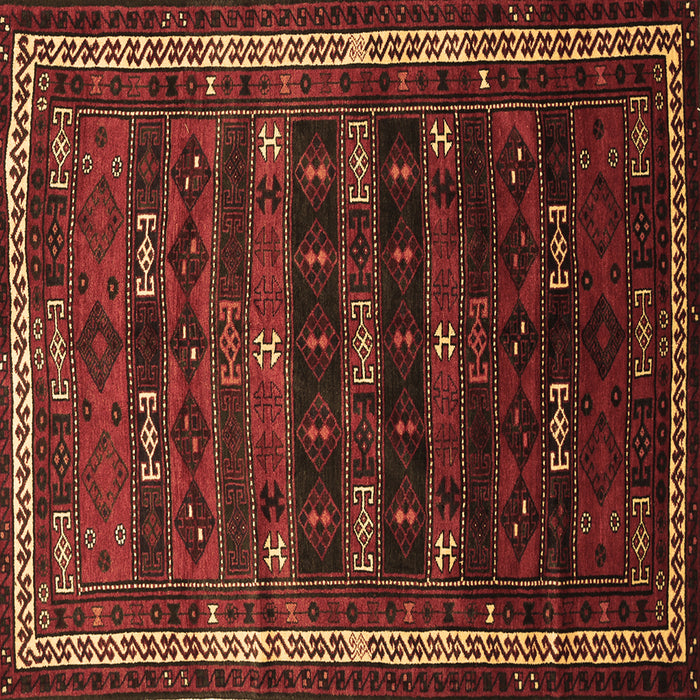 Square Persian Brown Traditional Rug, tr662brn
