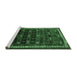 Sideview of Machine Washable Persian Emerald Green Traditional Area Rugs, wshtr662emgrn