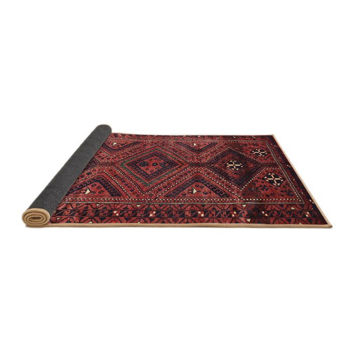 Sideview of Traditional Chestnut Brown Persian Rug, tr663