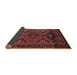 Sideview of Traditional Chestnut Brown Persian Rug, tr663