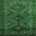 Square Persian Emerald Green Traditional Rug, tr663emgrn