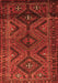 Serging Thickness of Machine Washable Persian Orange Traditional Area Rugs, wshtr663org