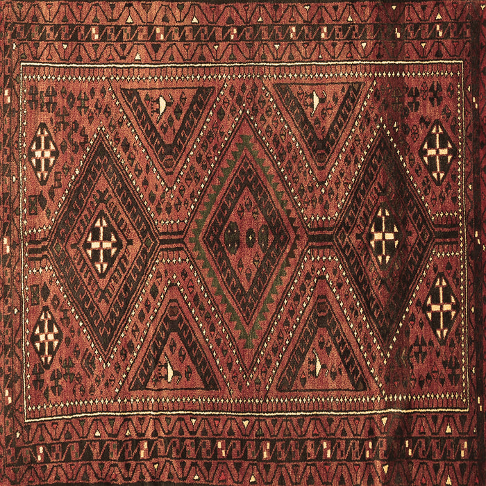 Square Persian Brown Traditional Rug, tr663brn