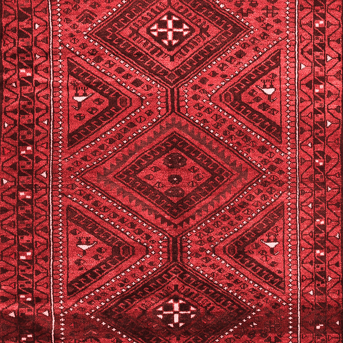 Machine Washable Persian Red Traditional Rug, wshtr663red