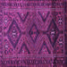 Square Machine Washable Persian Purple Traditional Area Rugs, wshtr663pur