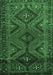 Machine Washable Persian Emerald Green Traditional Area Rugs, wshtr663emgrn