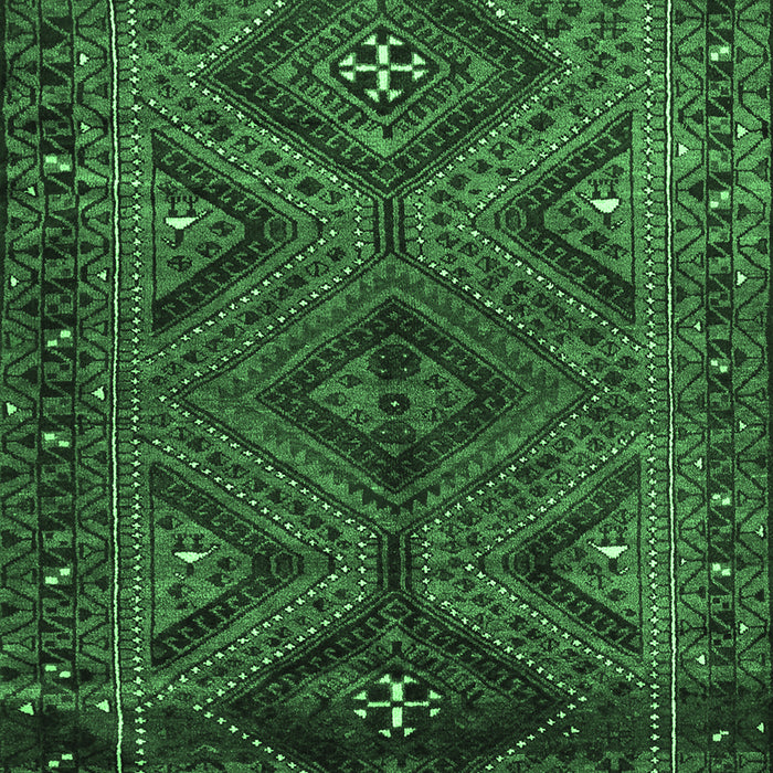 Machine Washable Persian Emerald Green Traditional Area Rugs, wshtr663emgrn
