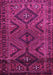 Machine Washable Persian Pink Traditional Rug, wshtr663pnk