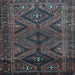 Square Machine Washable Persian Light Blue Traditional Rug, wshtr663lblu