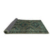 Sideview of Persian Turquoise Traditional Rug, tr663turq