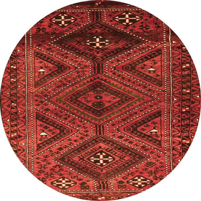 Square Persian Orange Traditional Rug, tr663org