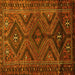 Square Persian Yellow Traditional Rug, tr663yw