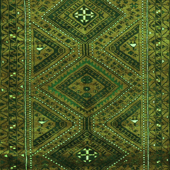 Serging Thickness of Machine Washable Persian Green Traditional Area Rugs, wshtr663grn